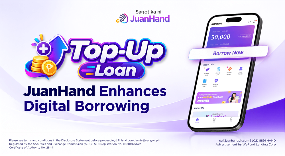 JuanHand Enhances Digital Borrowing With Top-Up Loan Feature